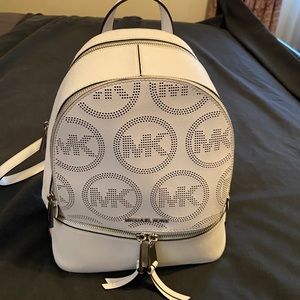 White mk book bag